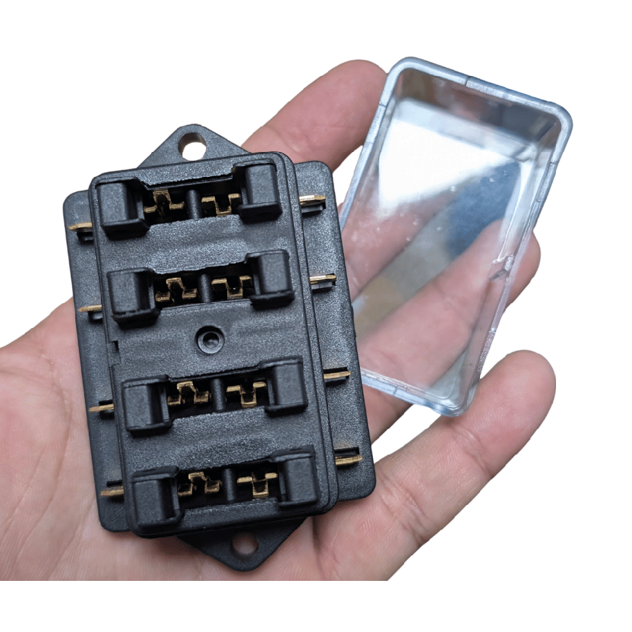 Boîte à fusibles universelle 4 voies pour automobile 12V/24V – Fusibles à lame standard