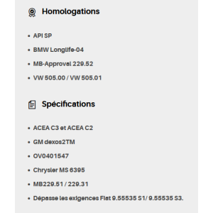5W30 C2/C3 VX1000 - YACCO 5W30 C2/C3 VX1000 - YACCO